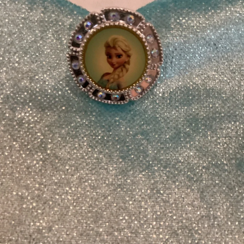 Disney Girl Frozen Costume Size 7 Blue White Sparkle Princess Elsa Snowflakes - Picture 3 of 6